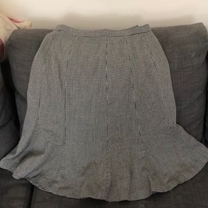 Mini checkerboard knee length skirt